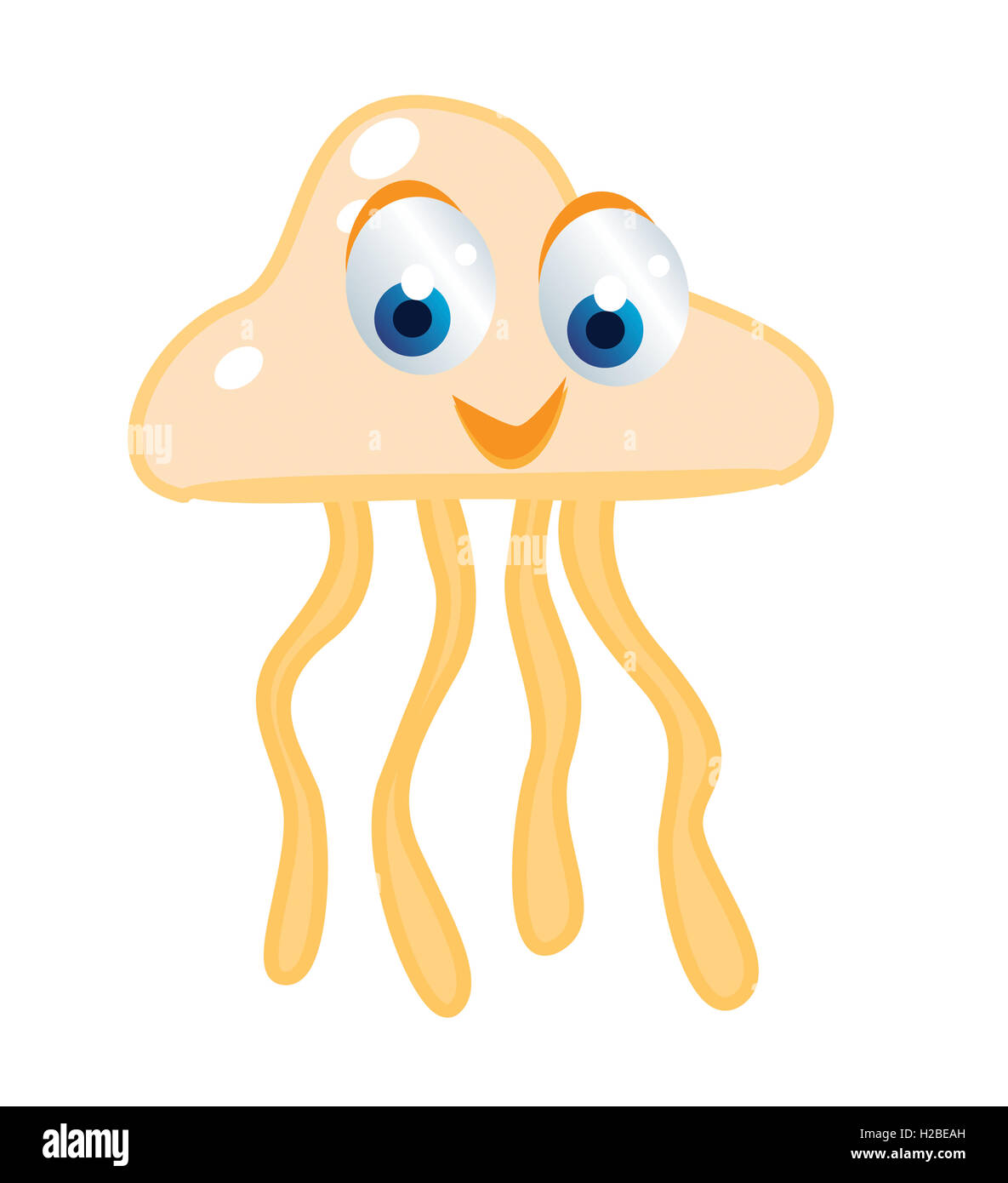 cartoon jellyfish Stock Photo