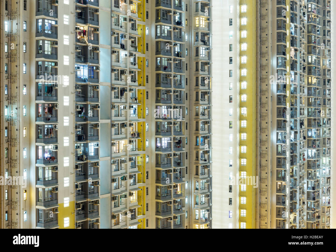 Exterior of building at night Stock Photo - Alamy