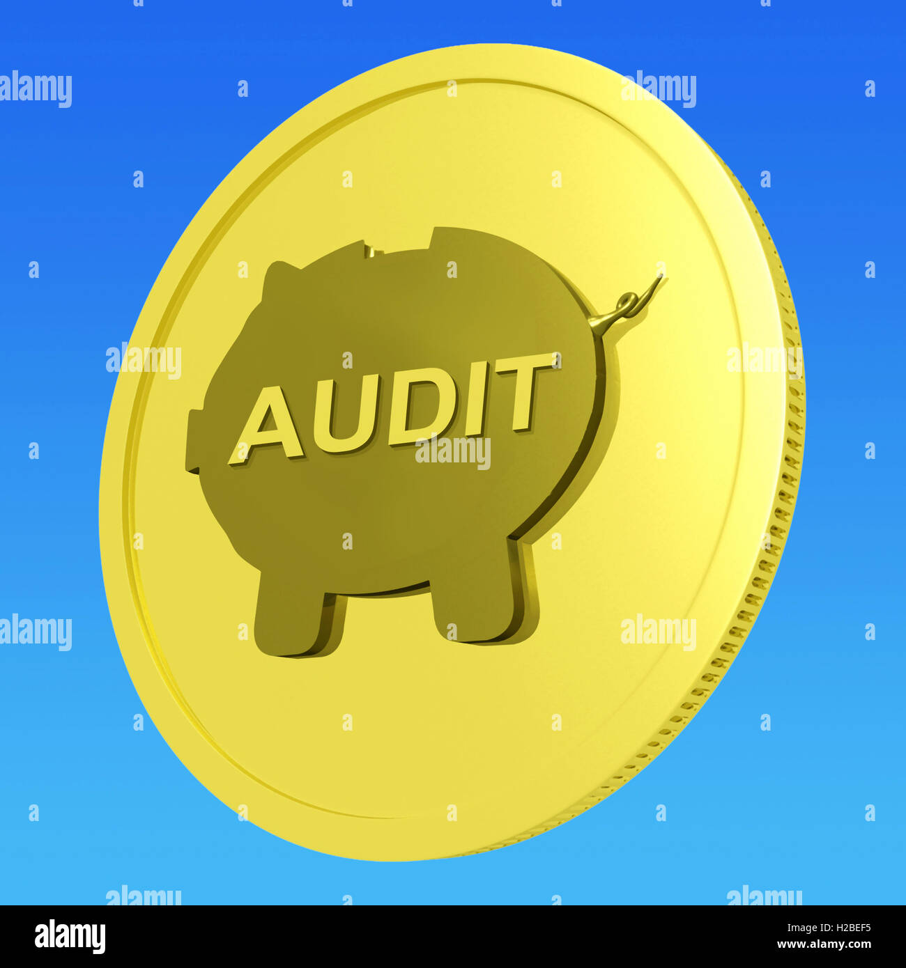 Audit Coin Shows Auditing And Inspection Of Finances Stock Photo - Alamy