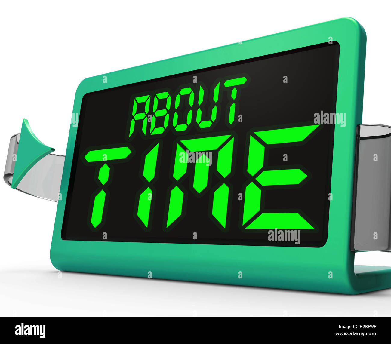 About Time Clock Shows Late Or Overdue Stock Photo