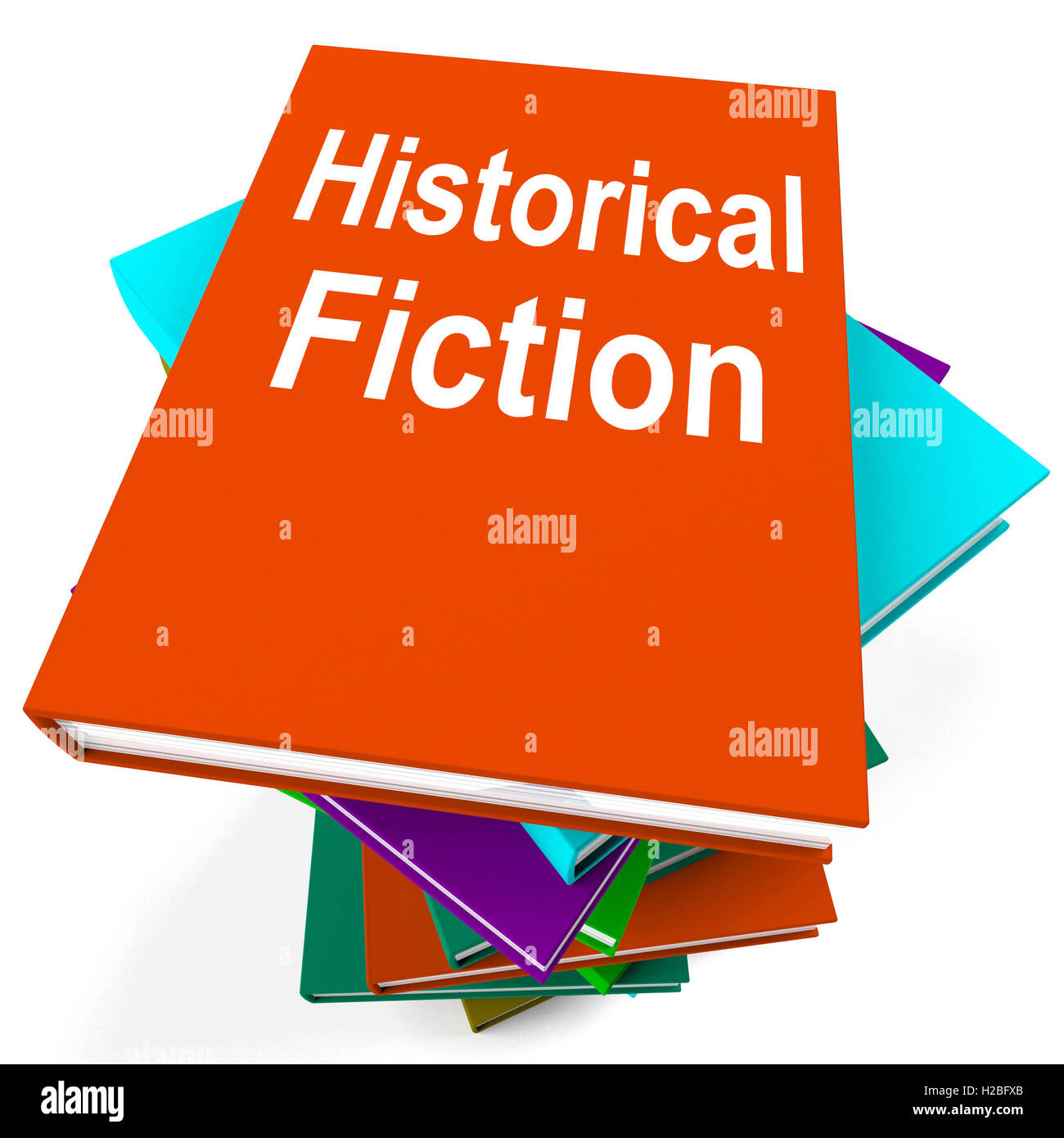 Historical Fiction Book Stack Means Books From History Stock Photo
