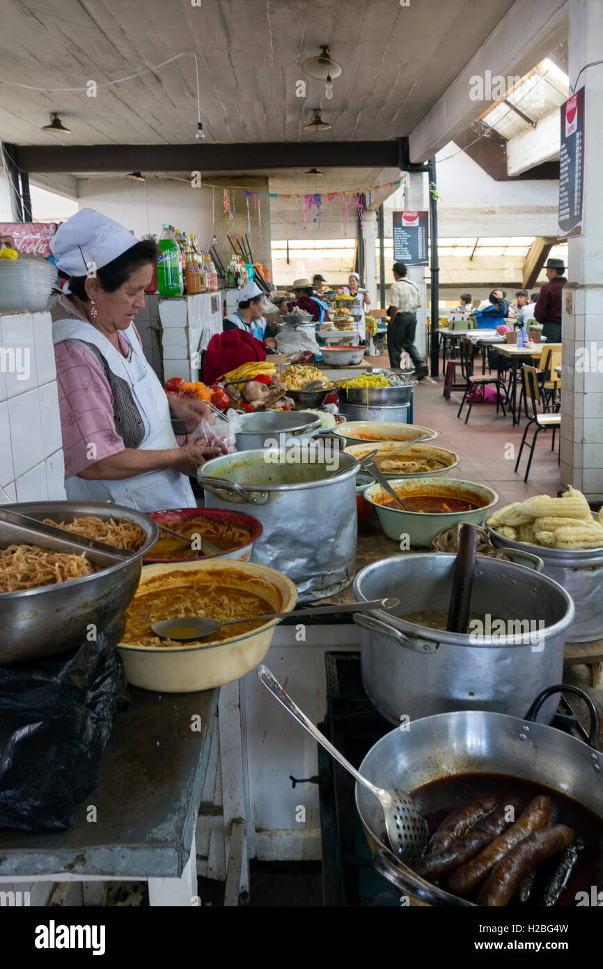 Food stalls. Sucre central market. Bolivia Stock Photo - Alamy