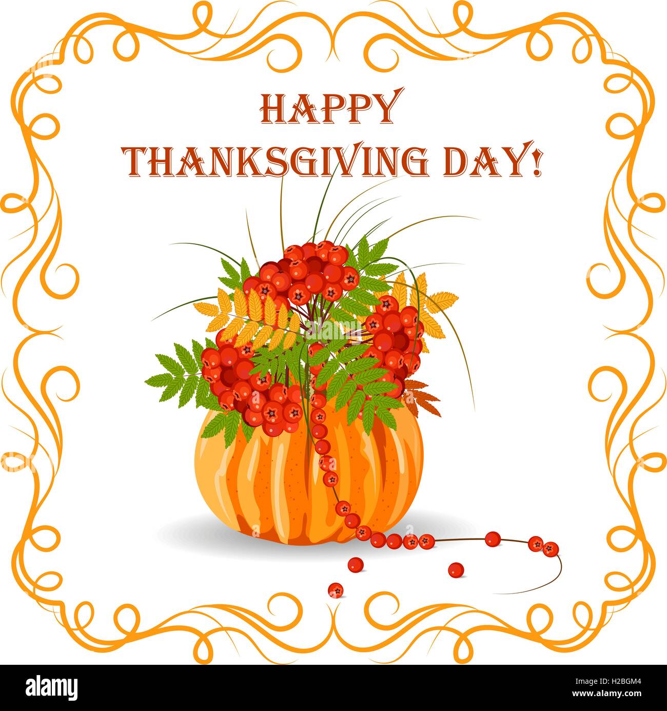 Happy Thanksgiving Day greeting card Stock Vector Image & Art - Alamy