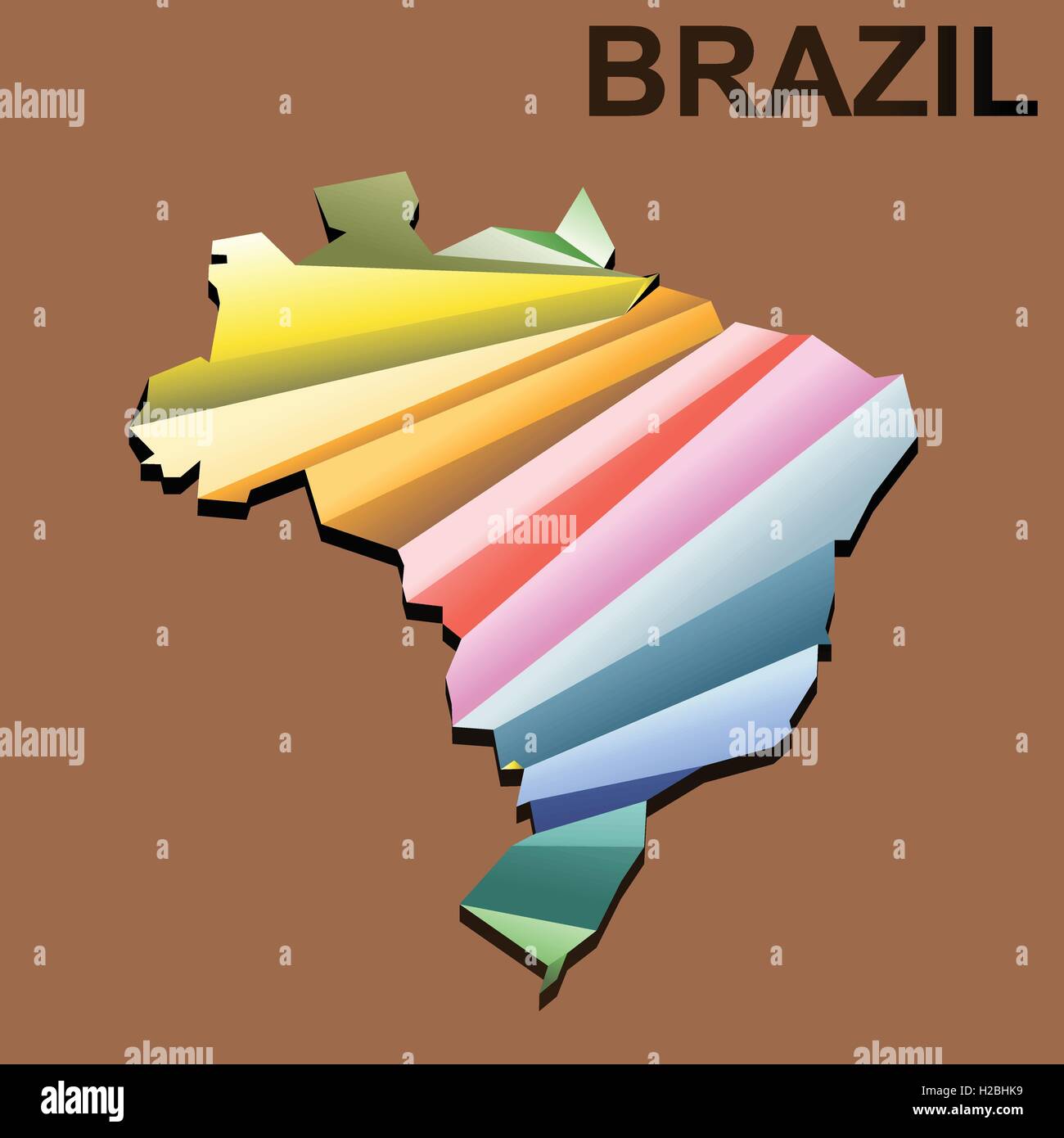 Abstract polygon background brazil flag hi-res stock photography and ...