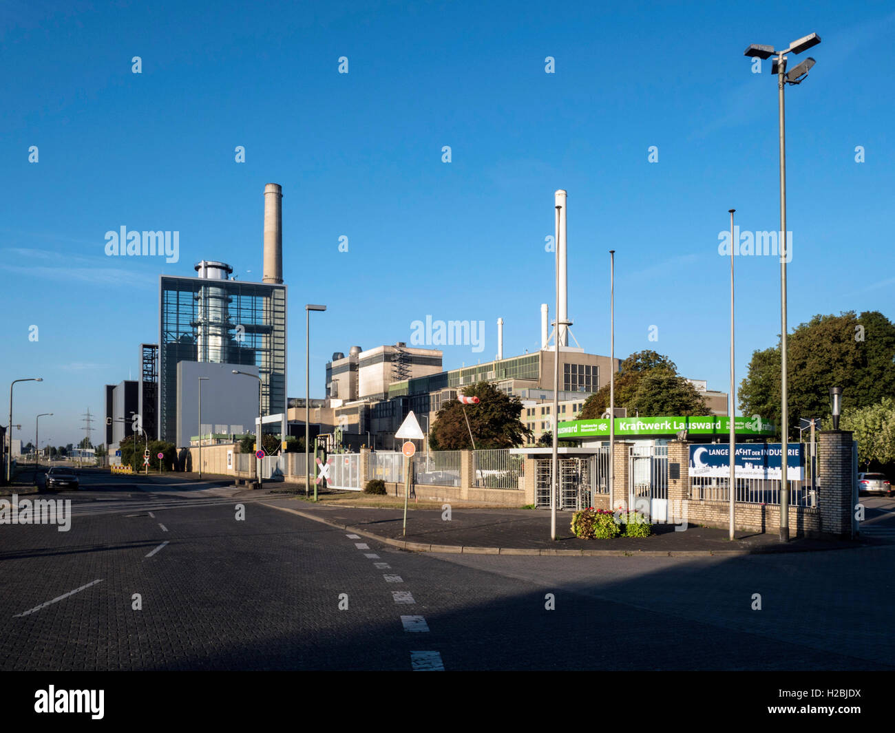 Power station Lausward, natural gas fired power plant Stock Photo