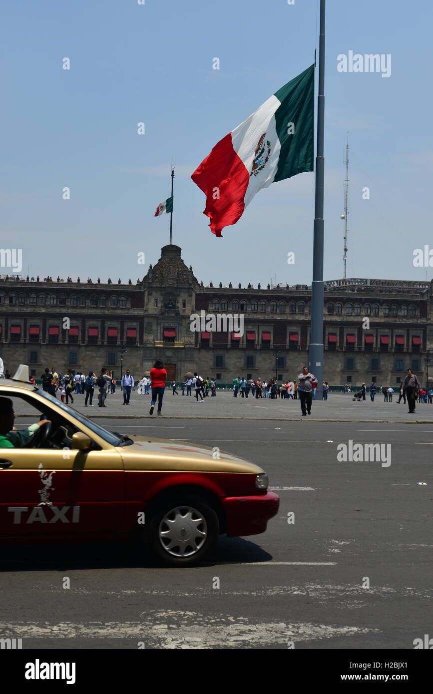 Mexico, Mexico City, Zocalo, Taxi Stock Photo