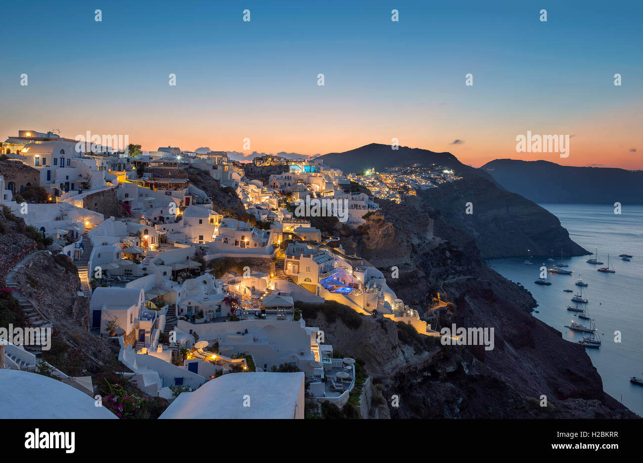 Good morning Oia , Santorini Stock Photo