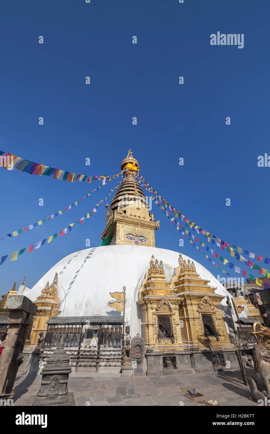 Swayambhunath temple, Kathmandu, Nepal Stock Photo