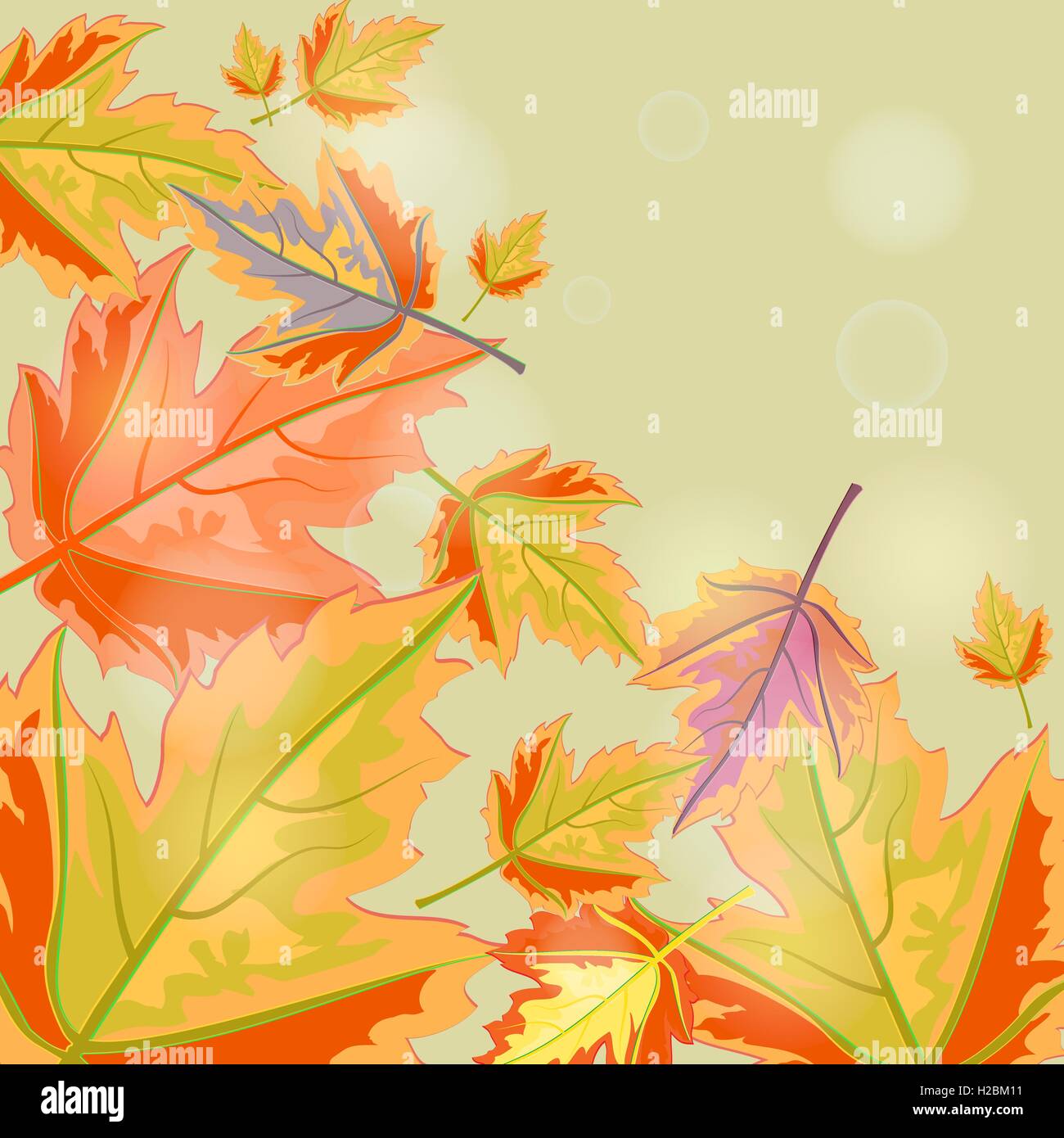 Autumn background with leaves Stock Vector Image & Art - Alamy