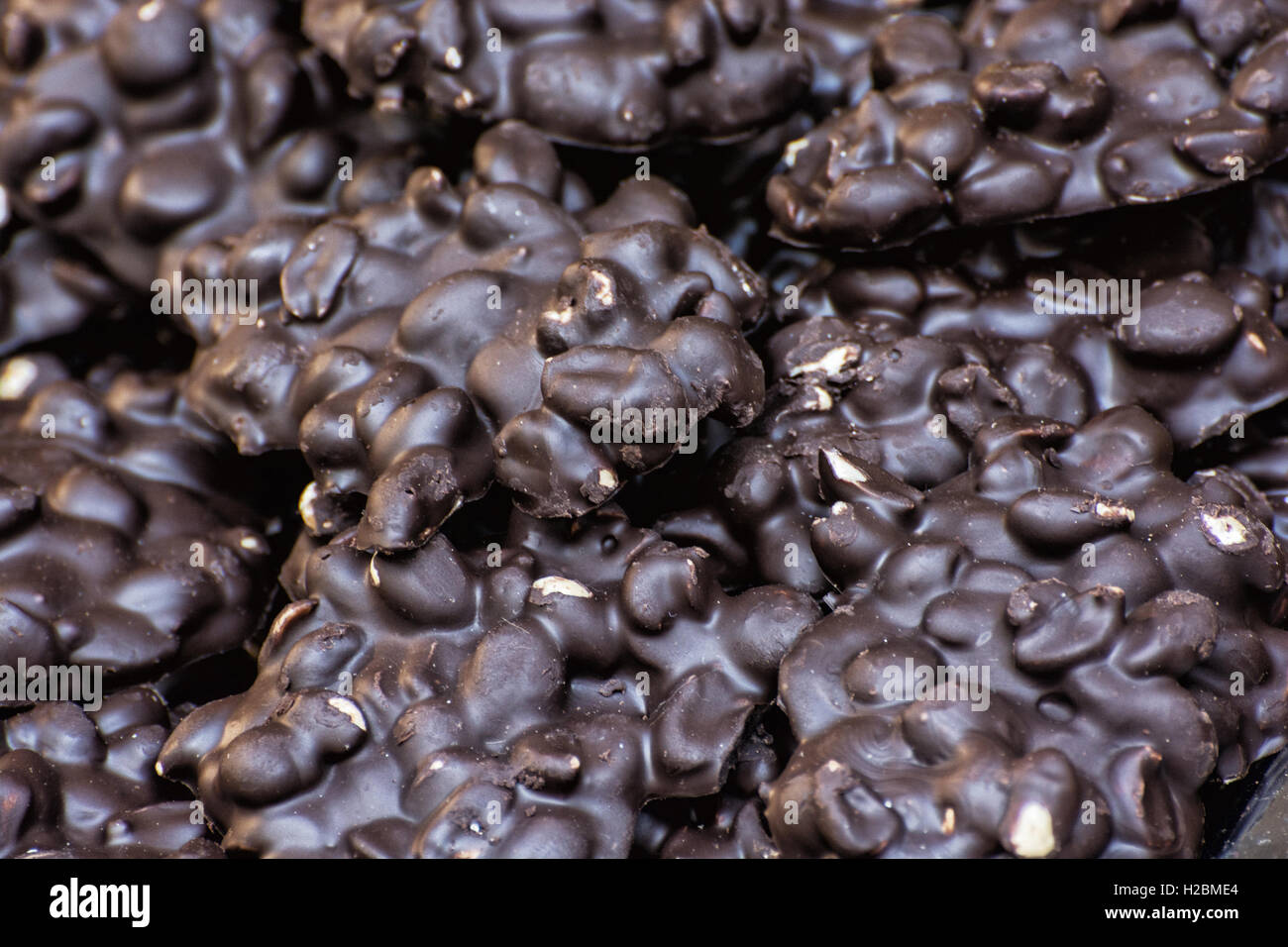 Background of the dark chocolate rice. Sweet food theme Stock Photo - Alamy