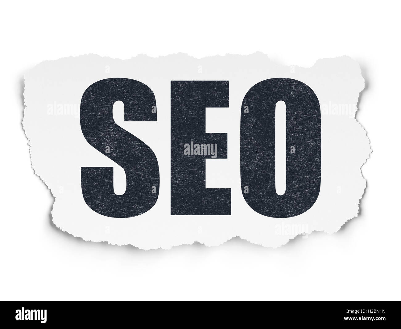 Web development concept: SEO on Torn Paper background Stock Photo