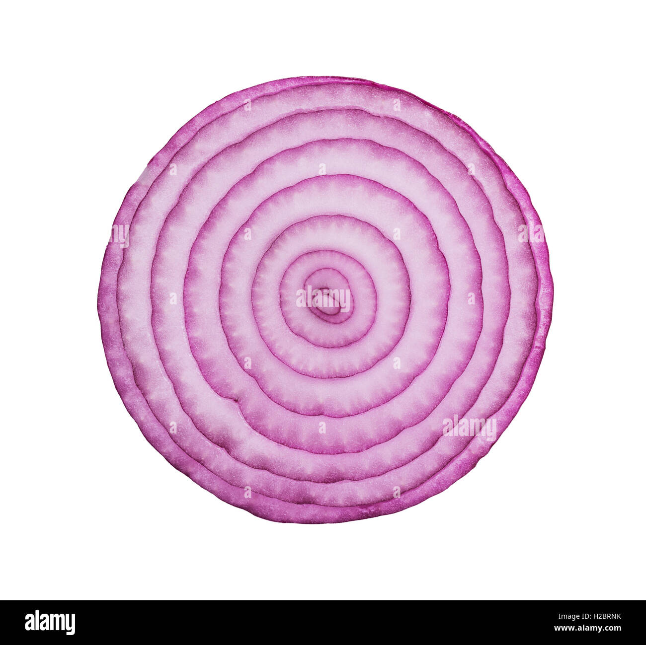 sliced red onion  isolated on white background Stock Photo