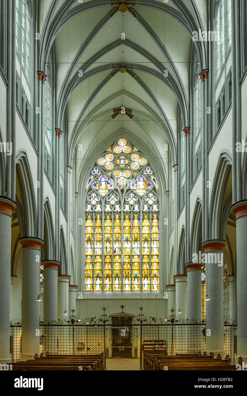 Stained Glass Window in Cathedral of Altenberg, Germany Stock Photo Alamy