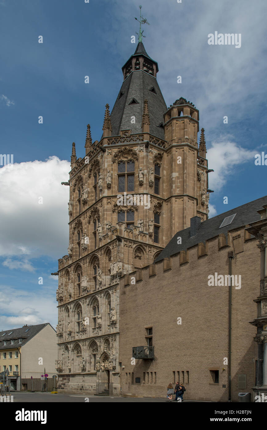 Historic Rathaus, Cologne, North Rhine Westphalia, Germany Stock Photo