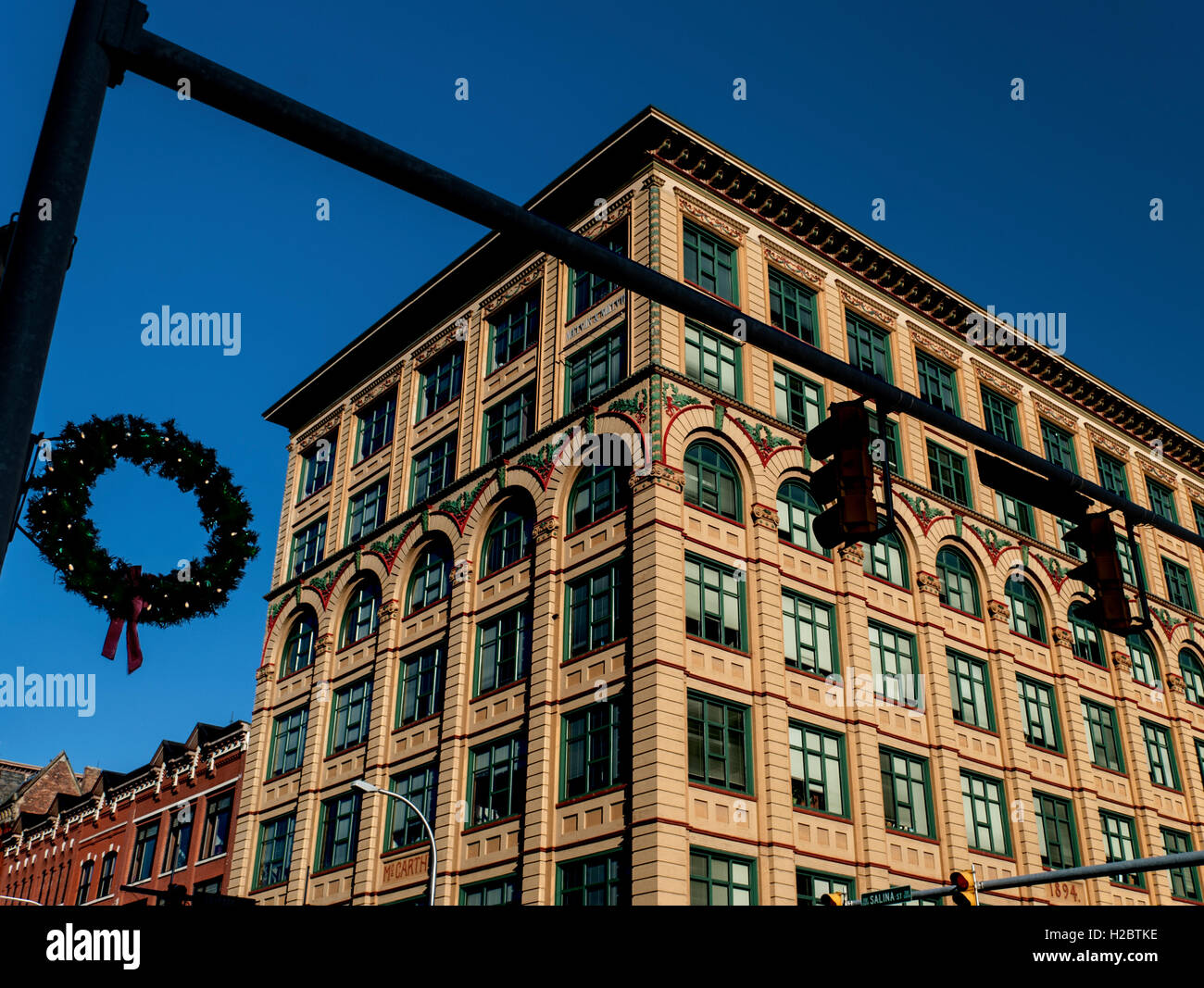 Christmas Building in Syracuse, New York Stock Photo Alamy