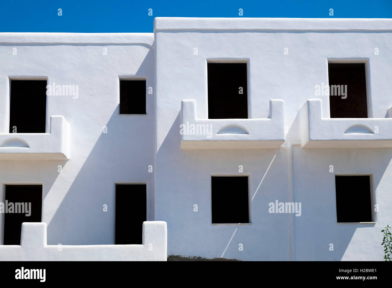 New holiday apartments under construction, Island of Koufonisi, Cyclades, Aegean Islands, Greece, Europe Stock Photo