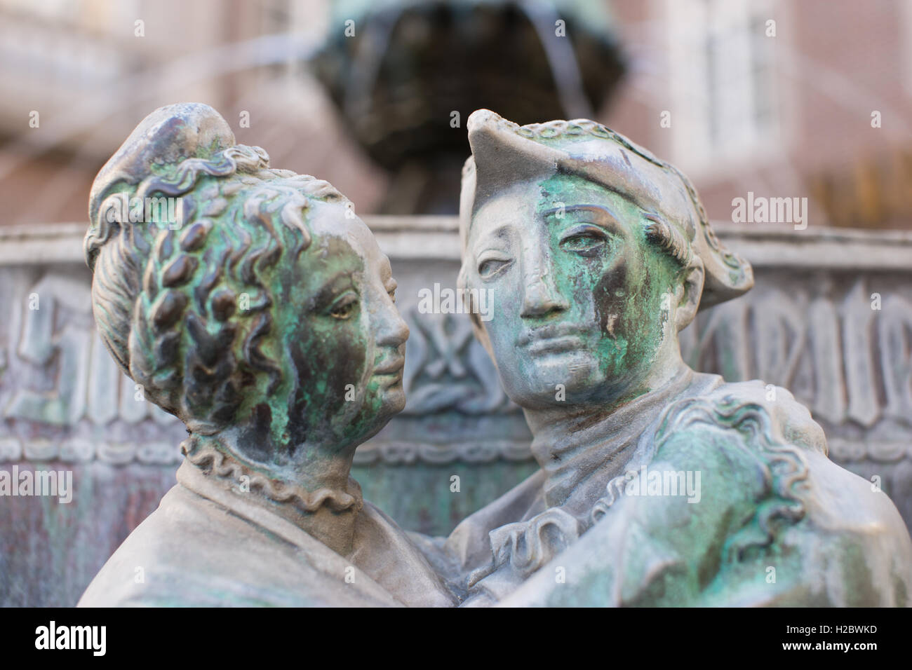 Scene from Carnival Fountain in Cologne, Germany Stock Photo
