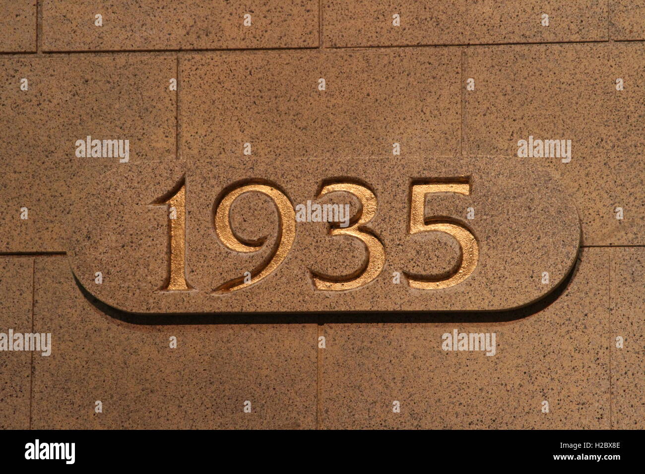 The numbers 1935 Stock Photo