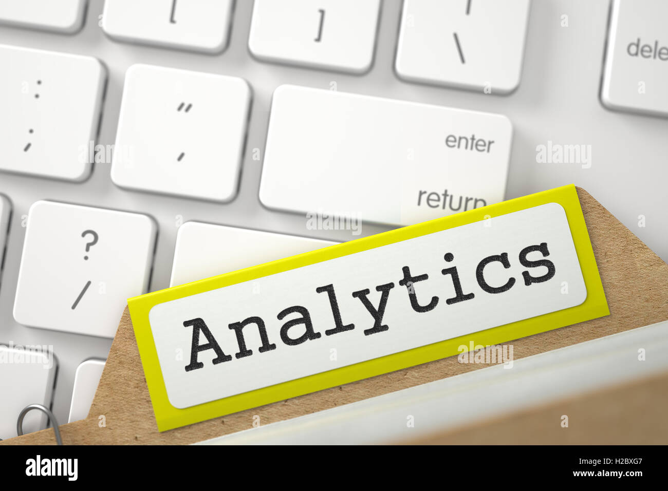 Card File with Analytics. 3D Stock Photo - Alamy