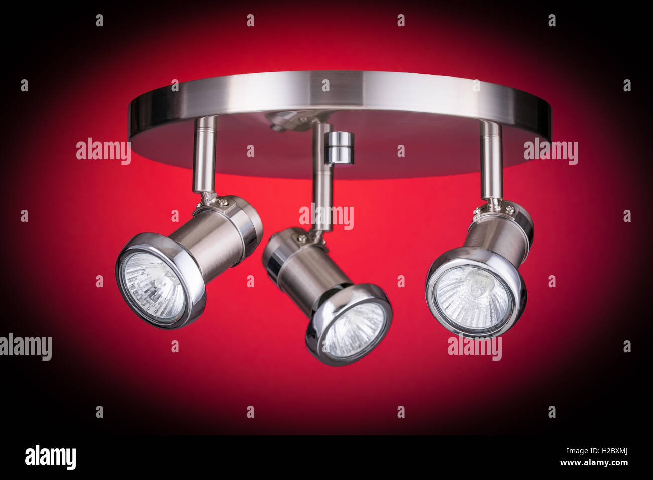 Ceiling light fixture isolated on red background Stock Photo Alamy