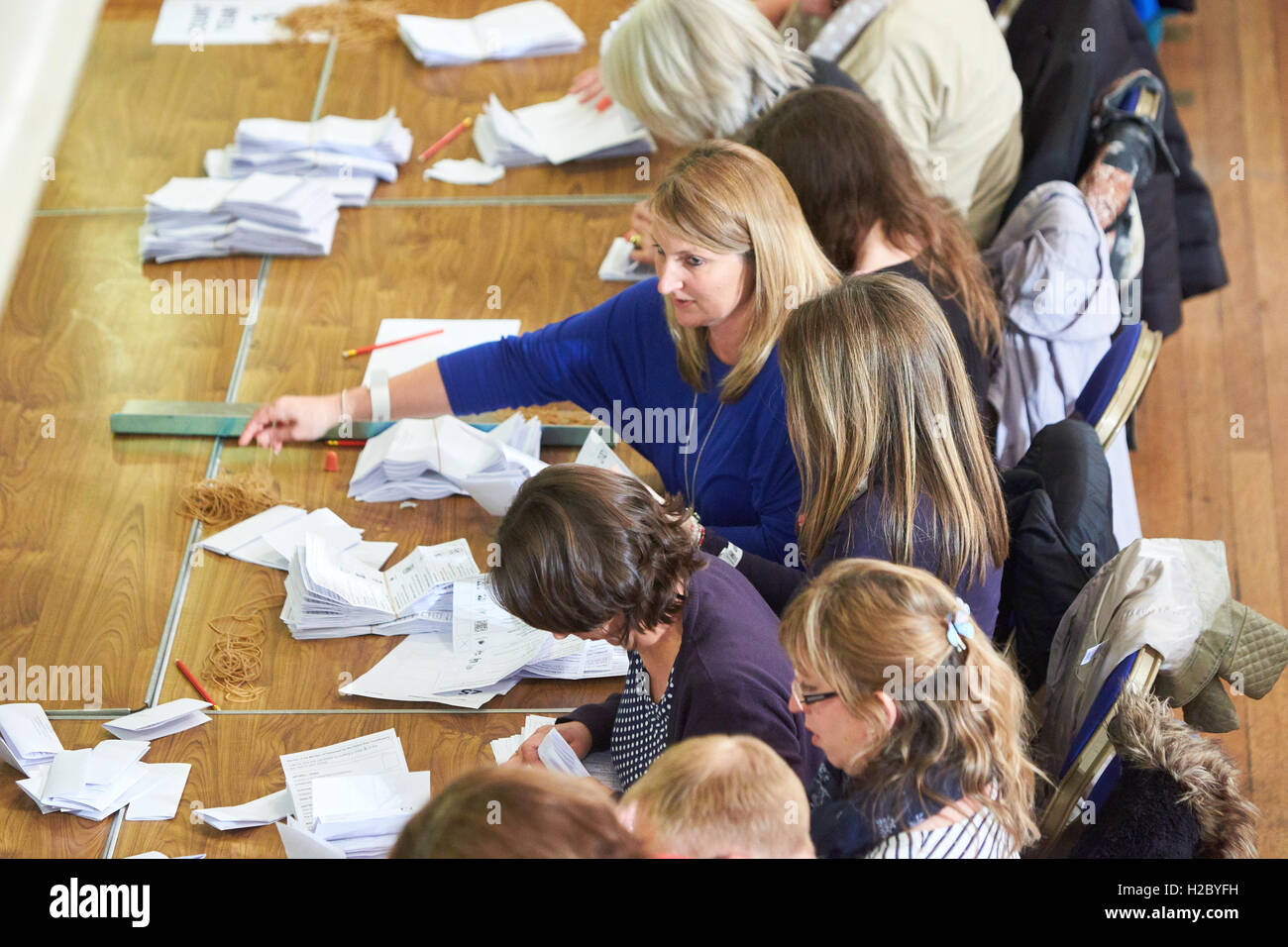 Where counting is taking place for the general election hi-res stock ...