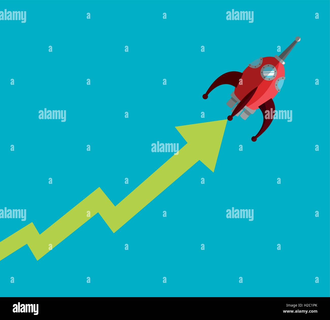rising rocket and arrow business related icons image Stock Vector Image ...