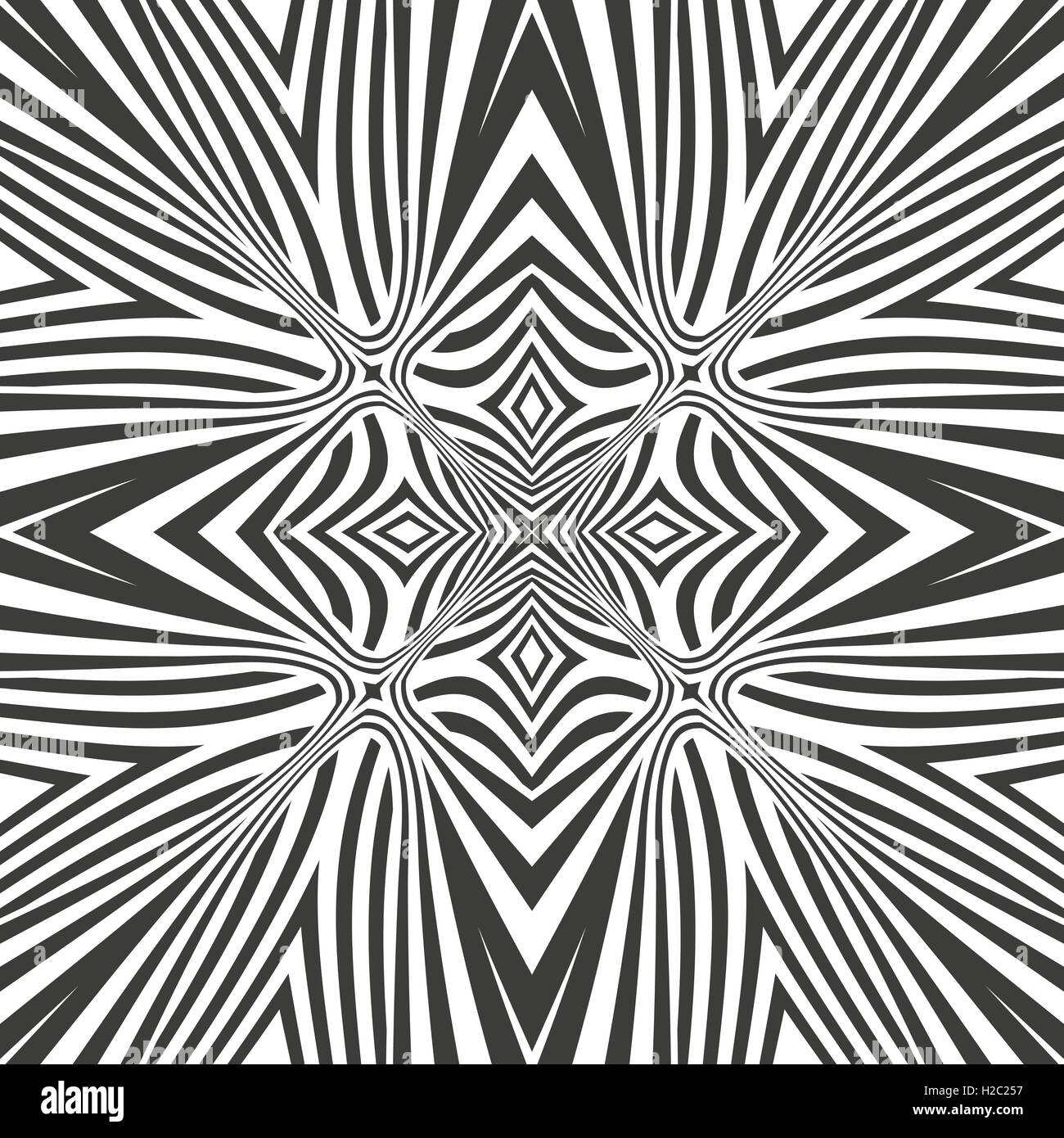vector black colour abstract optical art illusion design decoration ...