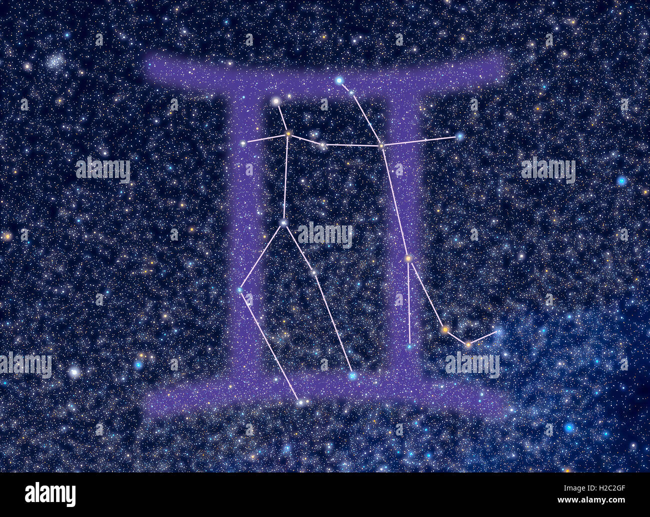 1822 ASTROLOGY ATLAS poster constellation Gemini 16 