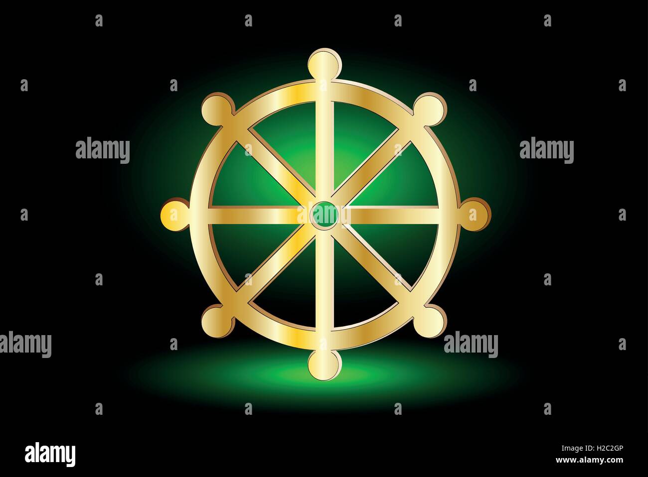 Wheel of Dharma,symbol of Buddhism Stock Vector Image & Art Alamy