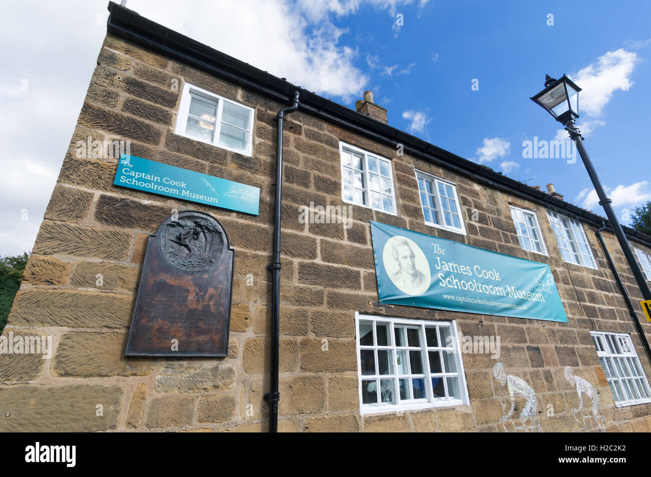 Exterior view of Captain Cook Schoolroom Museum, Great Ayton, north Yorkshire, England, UK Stock Photo