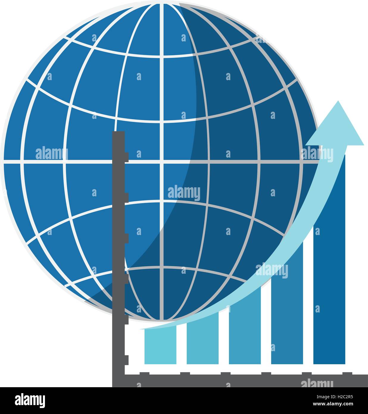 earth globe diagram and graph chart icon Stock Vector Image & Art - Alamy