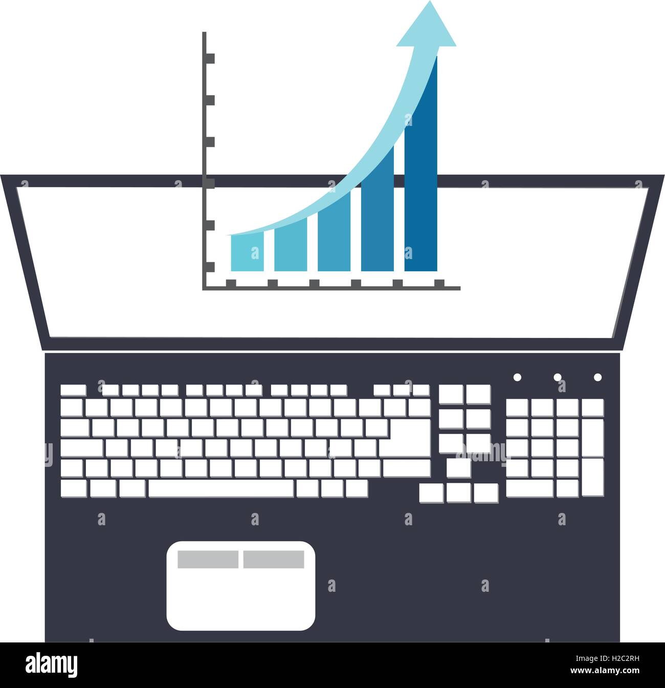 computer and graph chart icon Stock Vector Image & Art - Alamy