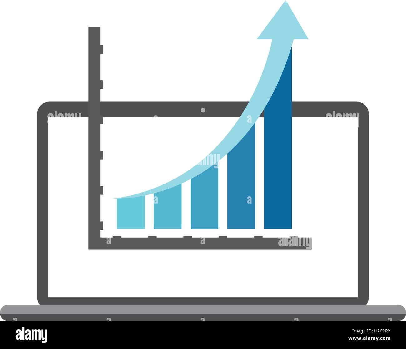 computer and graph chart icon Stock Vector Image & Art - Alamy