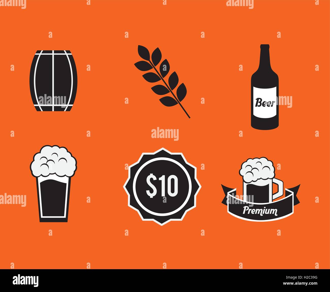 beer related icons image Stock Vector Image & Art - Alamy