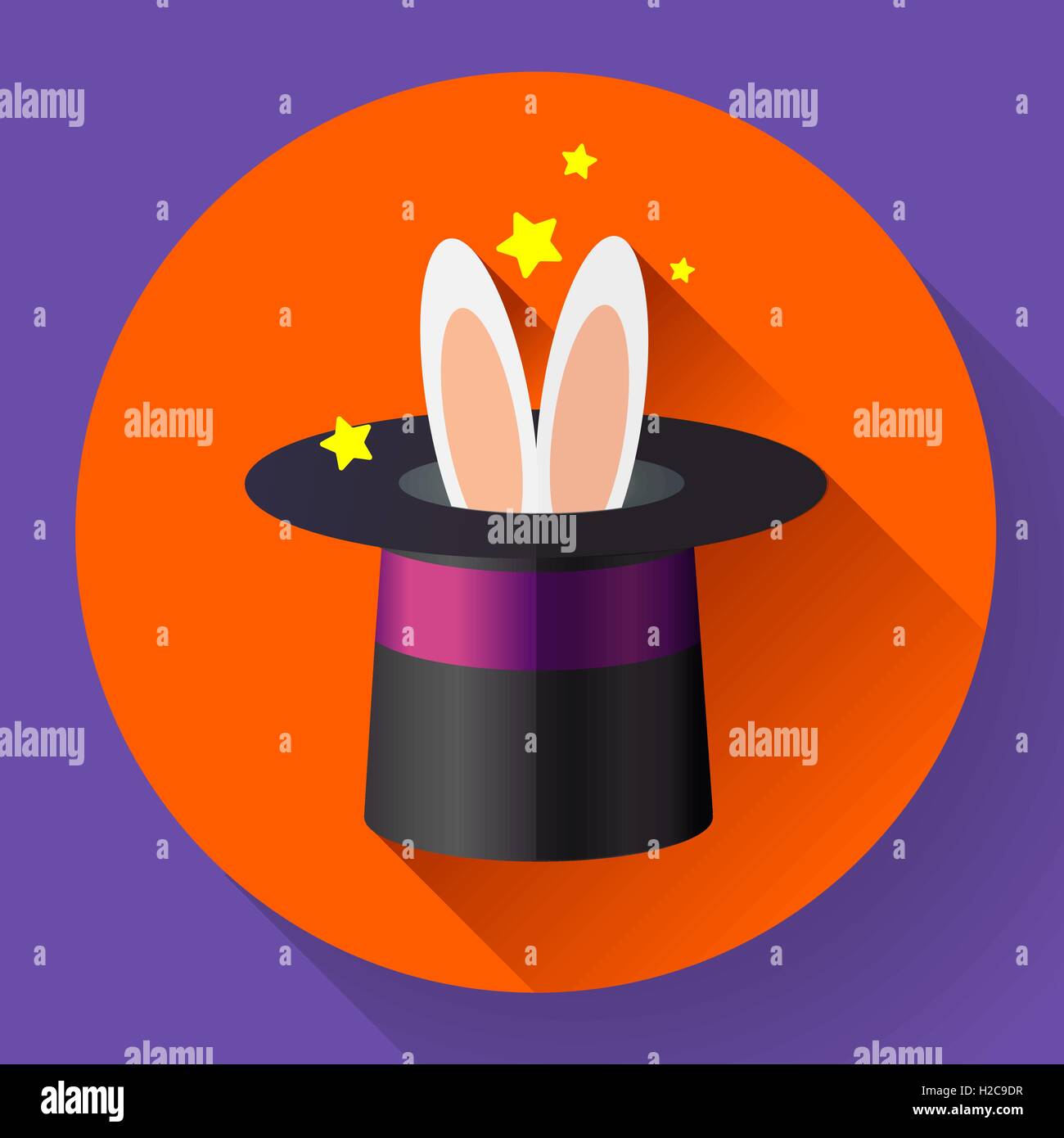 Rabbit in a magic hat Stock Vector Image & Art - Alamy
