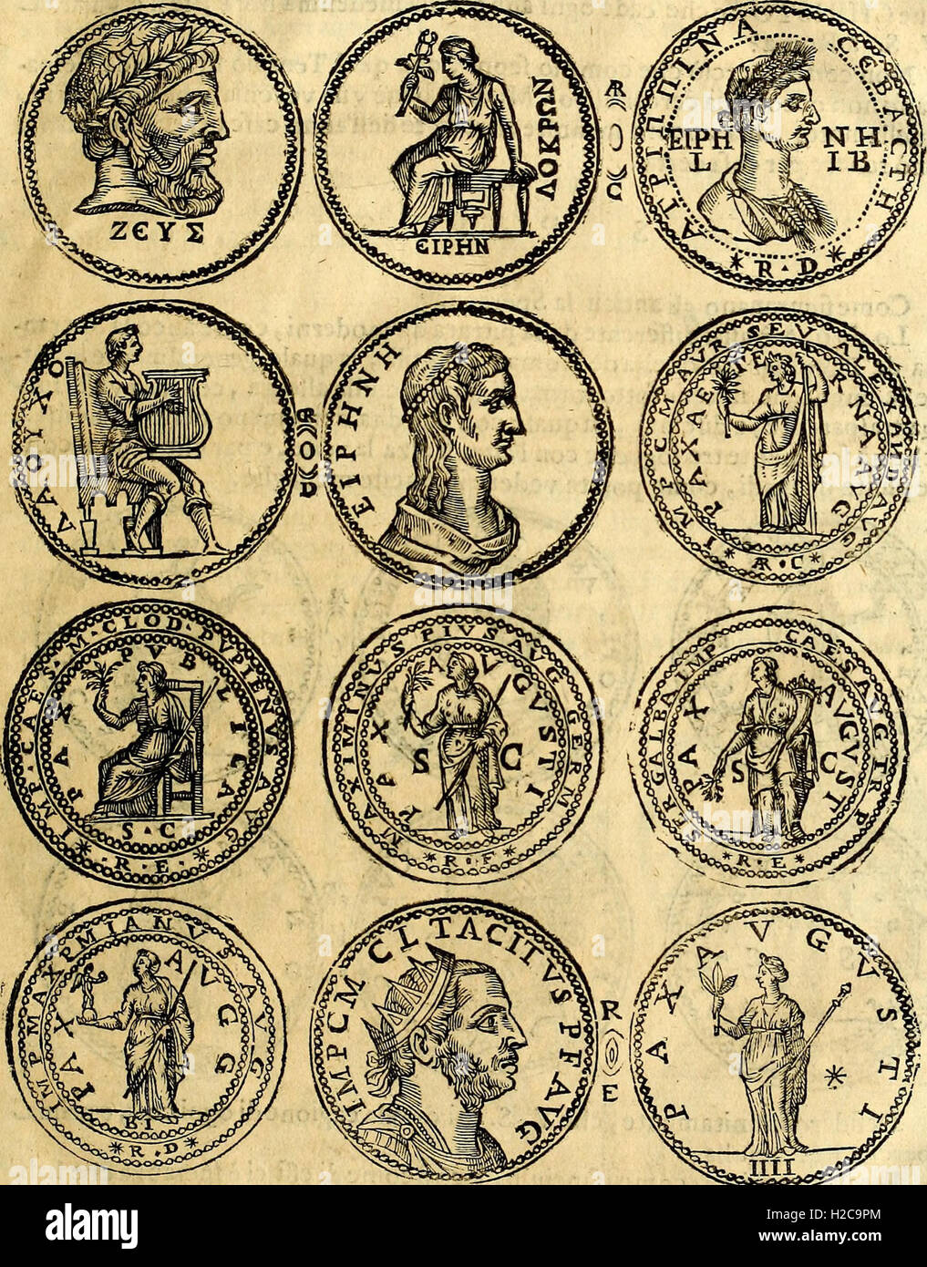 Dialoghi di d. Antonio Agostini arcivescovo de Tarracona; sopra le medaglie, iscrizioni, e altre antichita- (1698) (1 Stock Photo