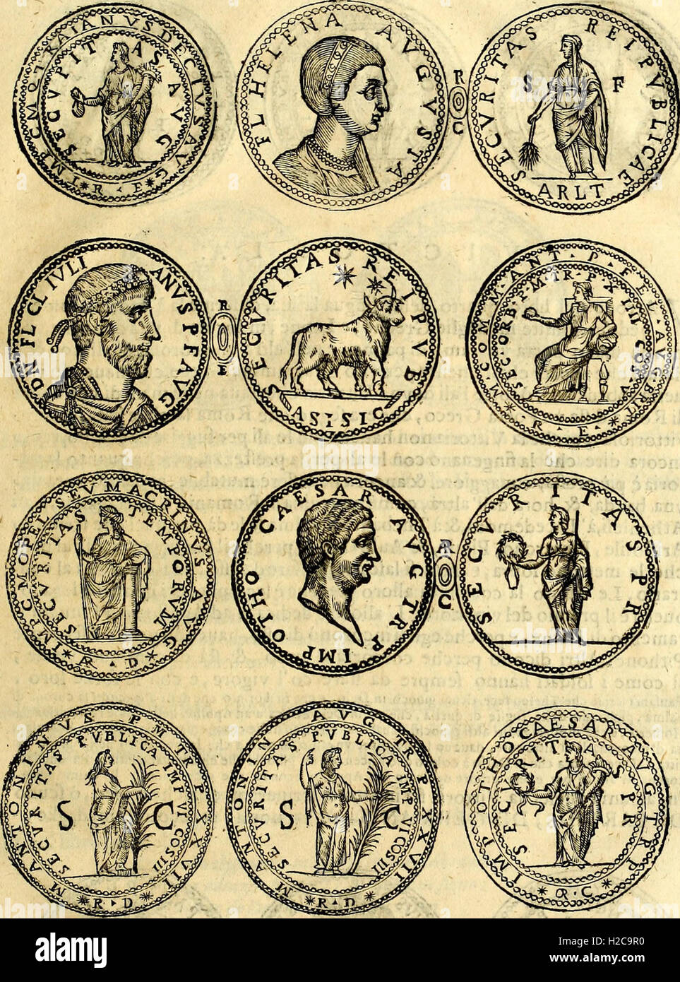 Dialoghi di d. Antonio Agostini arcivescovo de Tarracona; sopra le medaglie, iscrizioni, e altre antichita- (1698) (1 Stock Photo