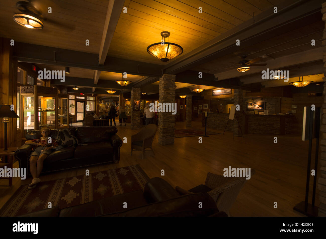 Utah, Zion National Park, Zion Lodge, interior Stock Photo