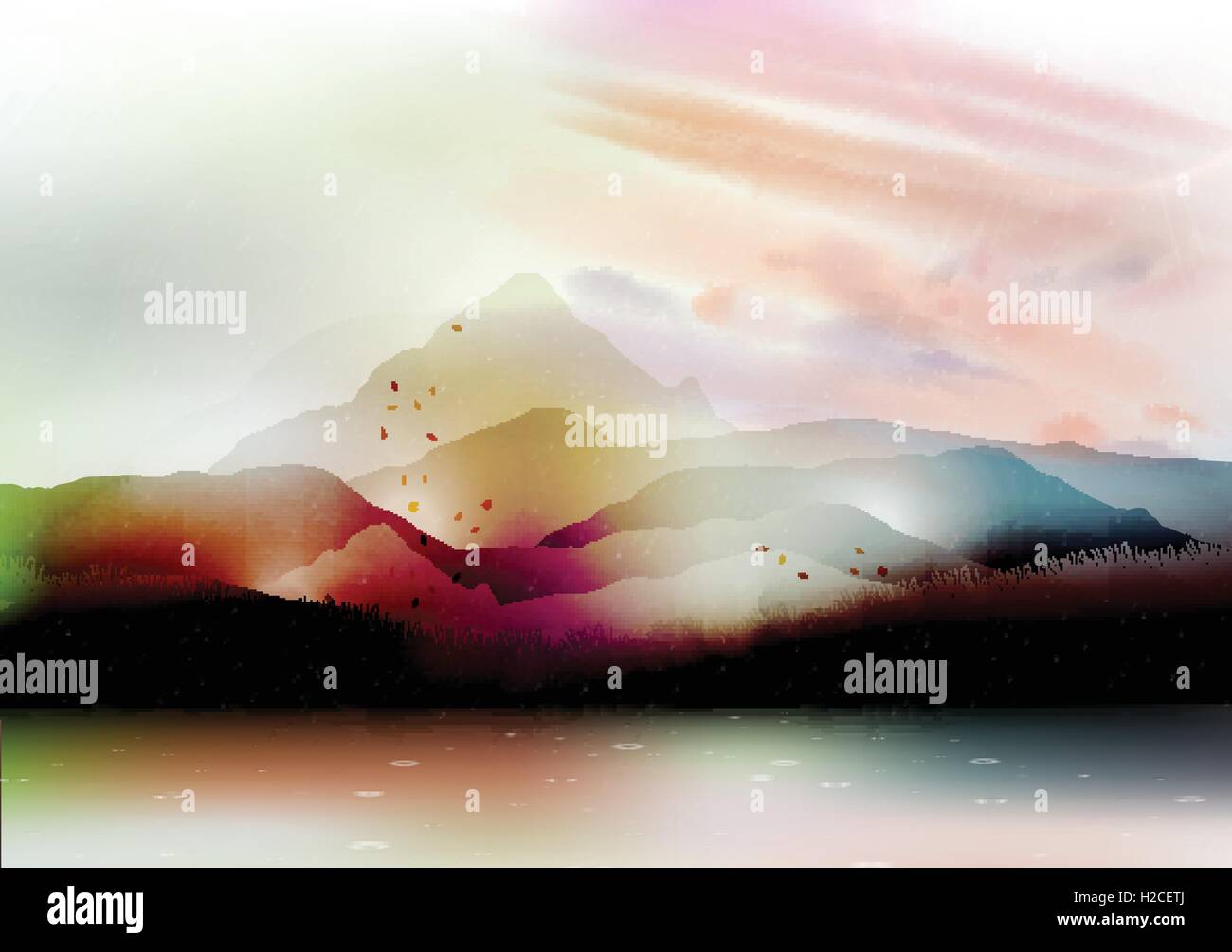 Background with Mountains Stock Vector Image & Art - Alamy