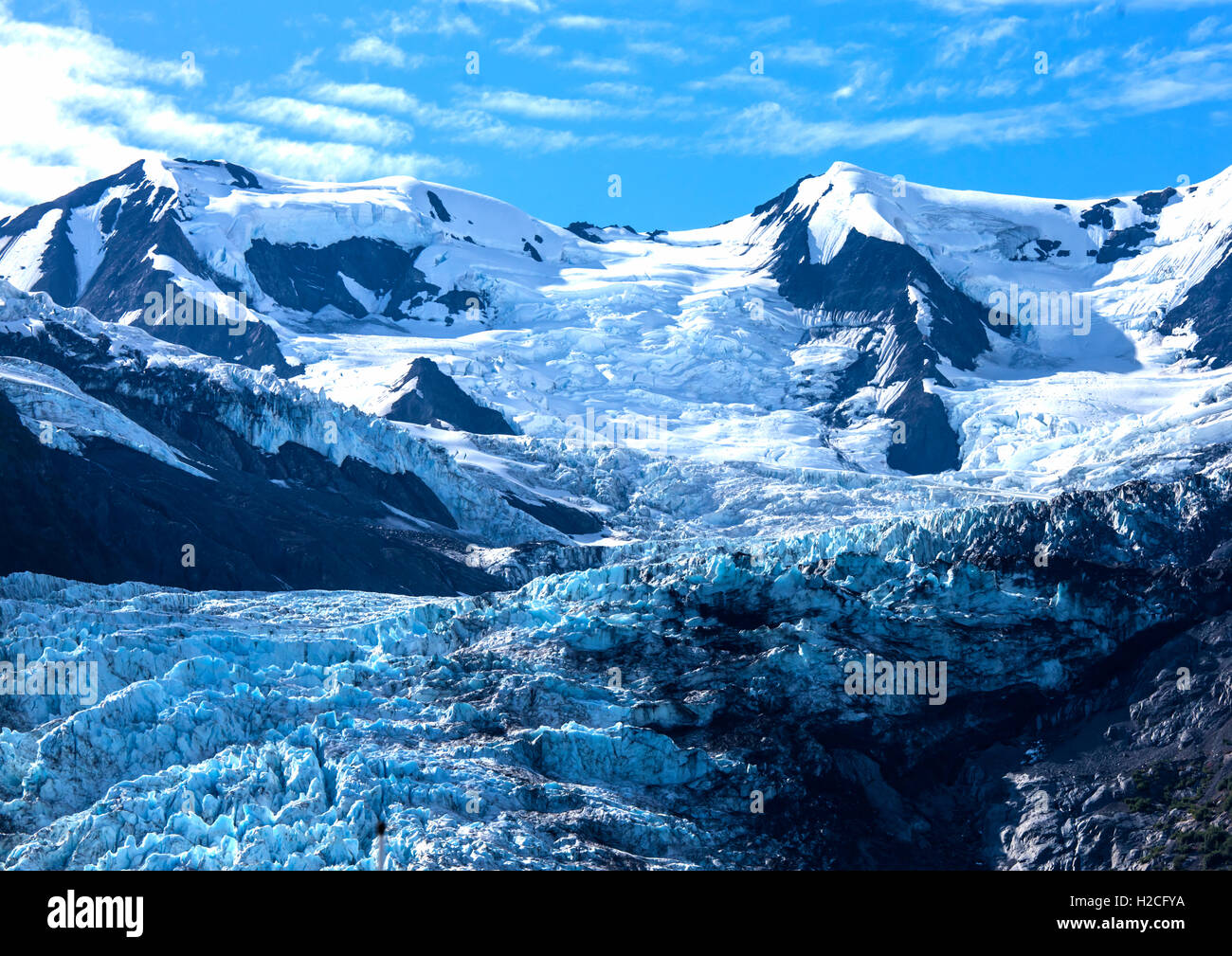 Glacier in College Fjord, Prince William Sound, Alaska Stock Photo
