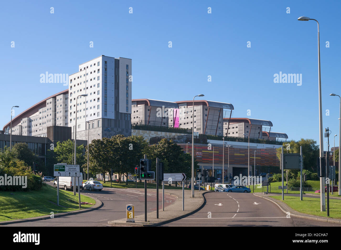 Trinity Square flats, student accommodation, Gateshead, north east England, UK Stock Photo