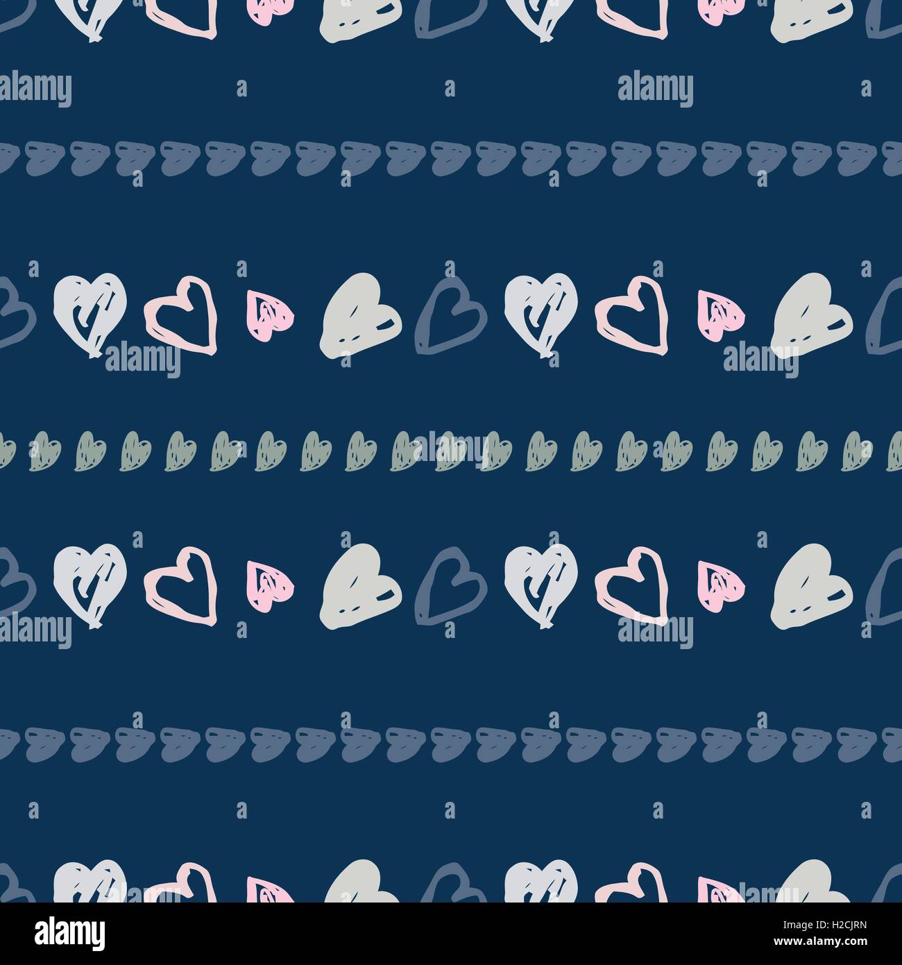 Doodle seamless pattern with hearts Stock Vector Image & Art - Alamy