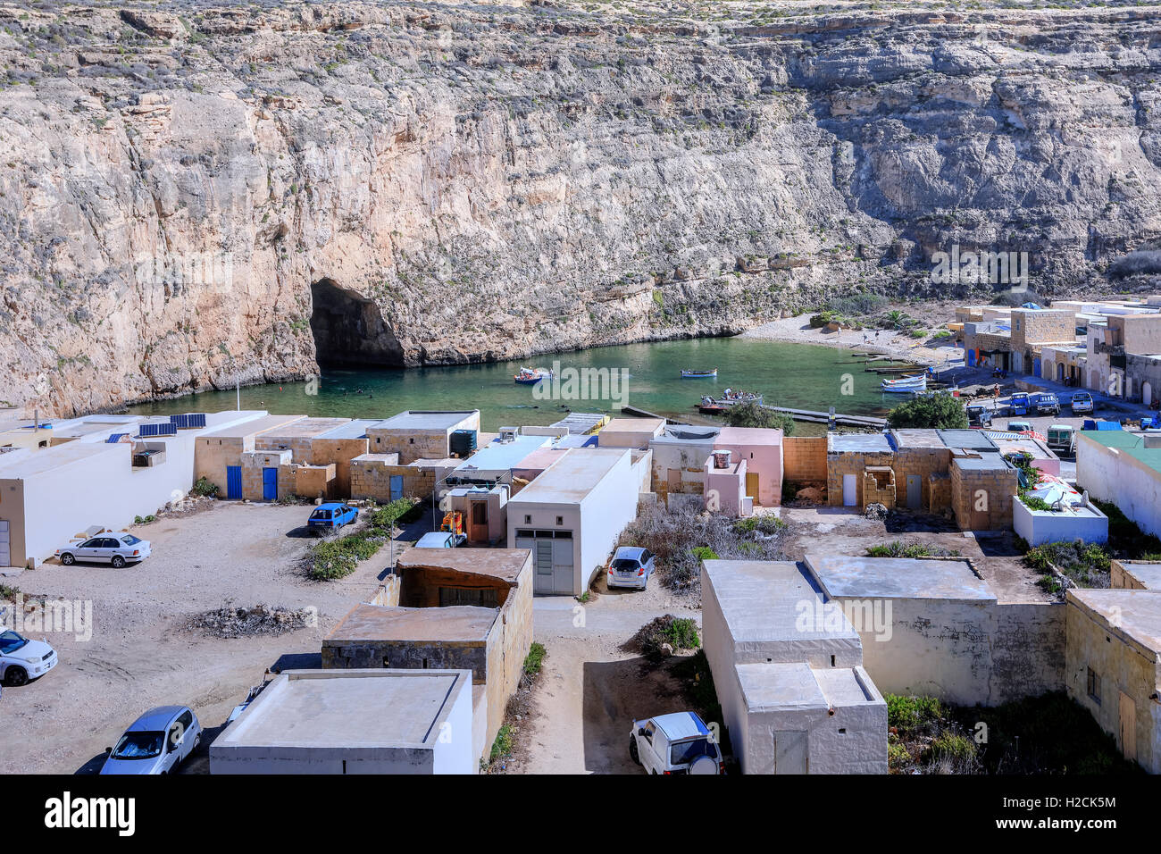 Inland Sea, Dwejra Bay, Gozo, Malta Stock Photo