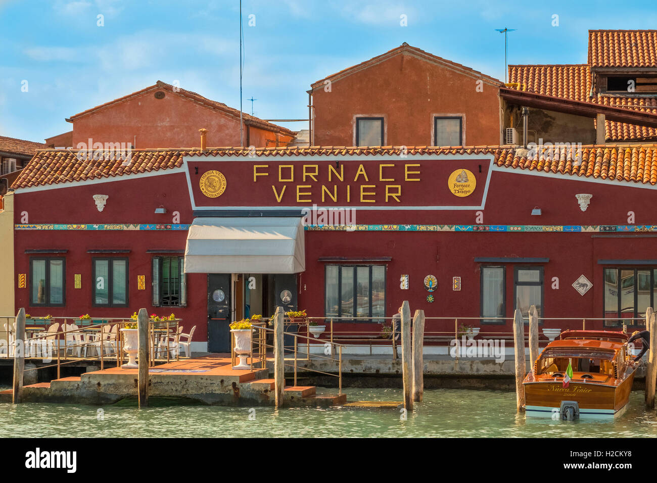 Glass making factory Fornace Venier Murano Venice Italy Stock Photo Alamy