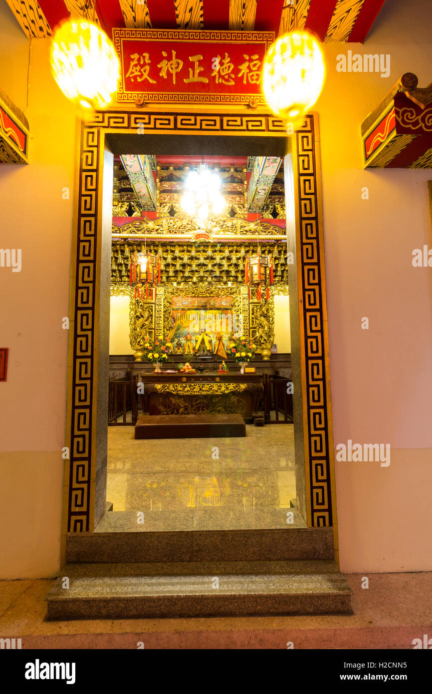 interior view of chinese temple Stock Photo