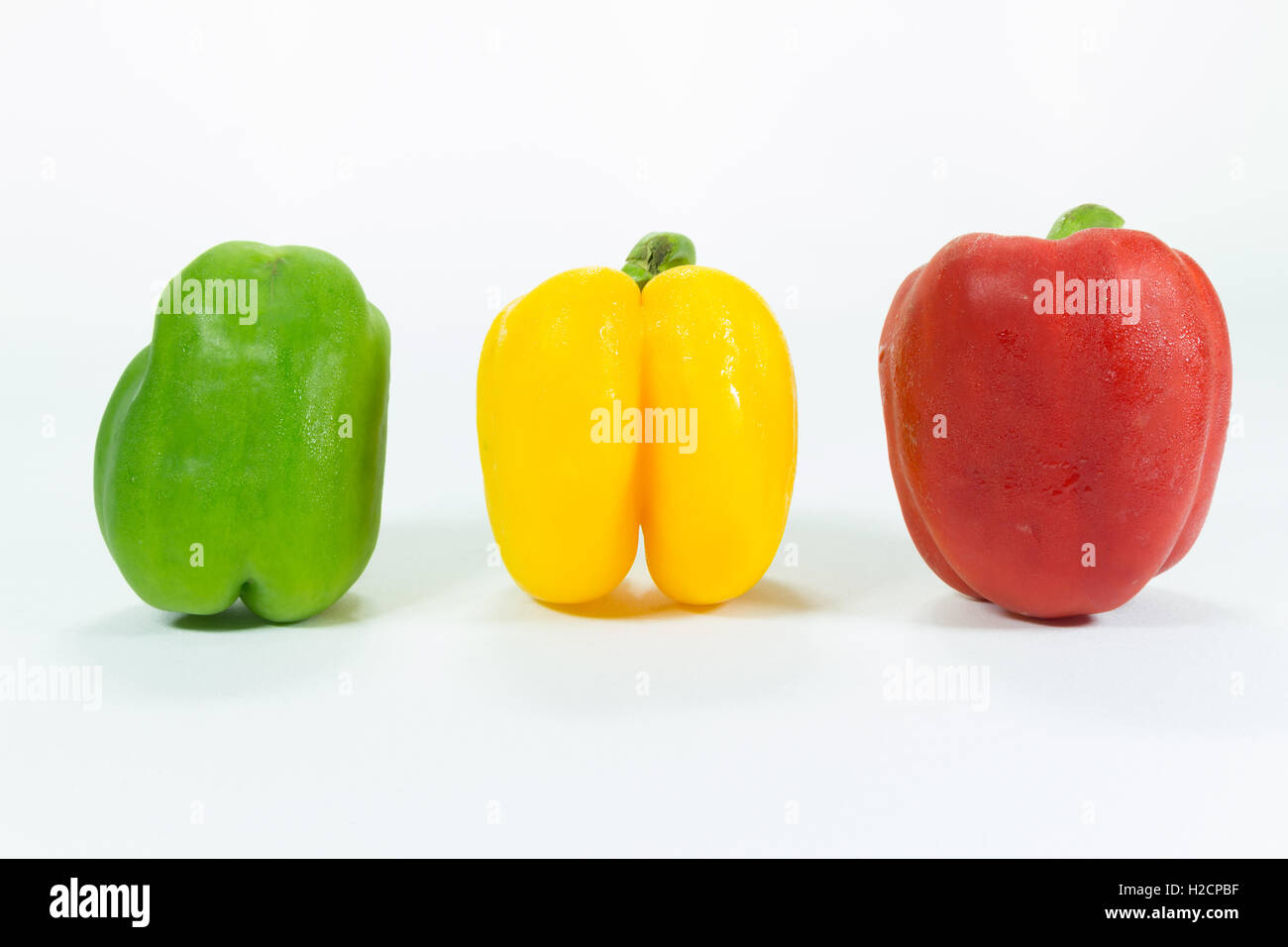 sweet peppers isolated in white background Stock Photo Alamy