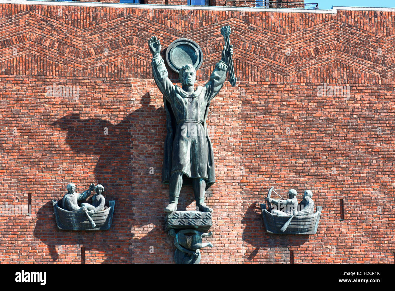 nice detail on City Hall (Radhuset), Oslo, Norway Stock Photo - Alamy