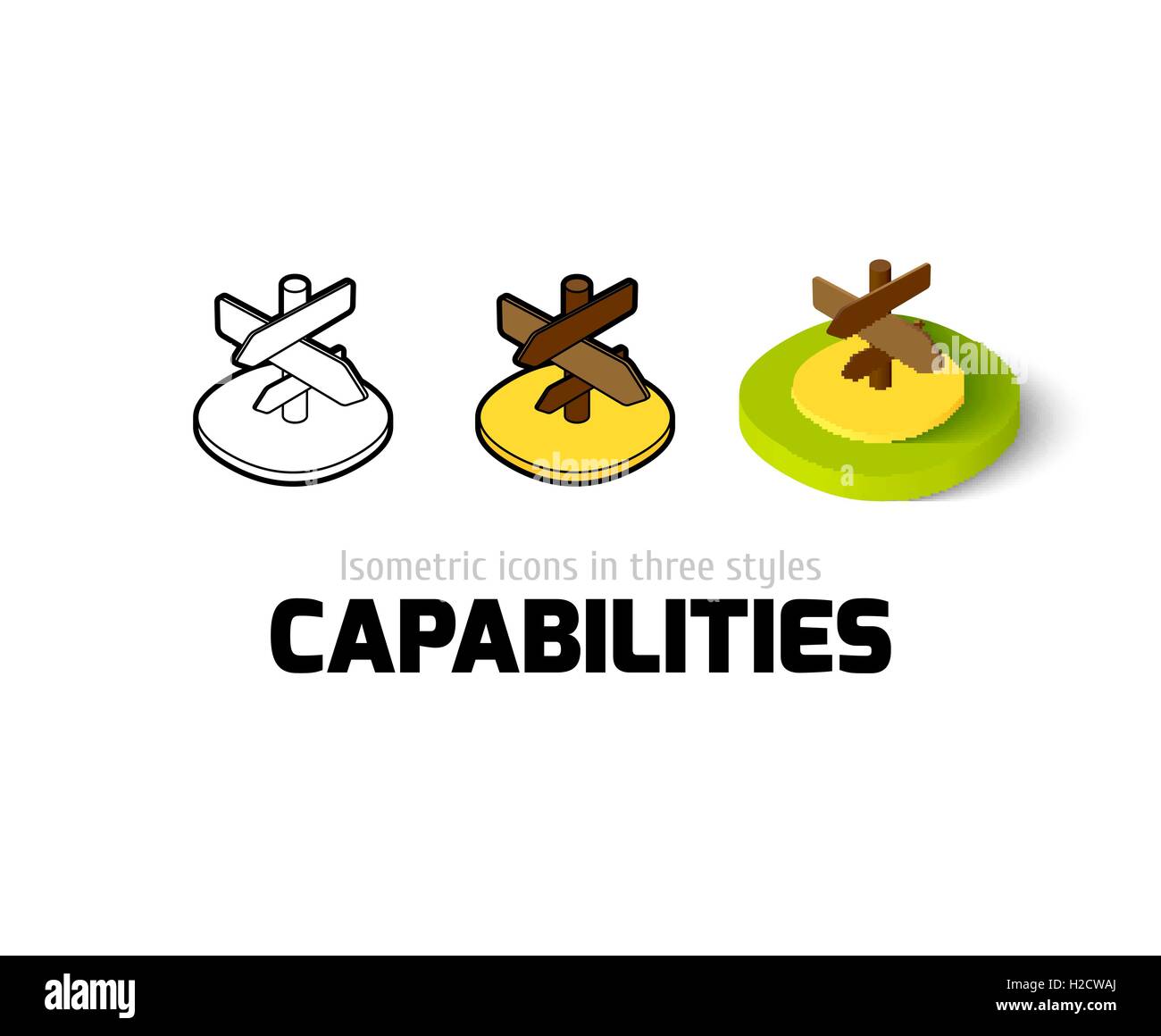 Capabilties icon in different style Stock Vector Image & Art - Alamy