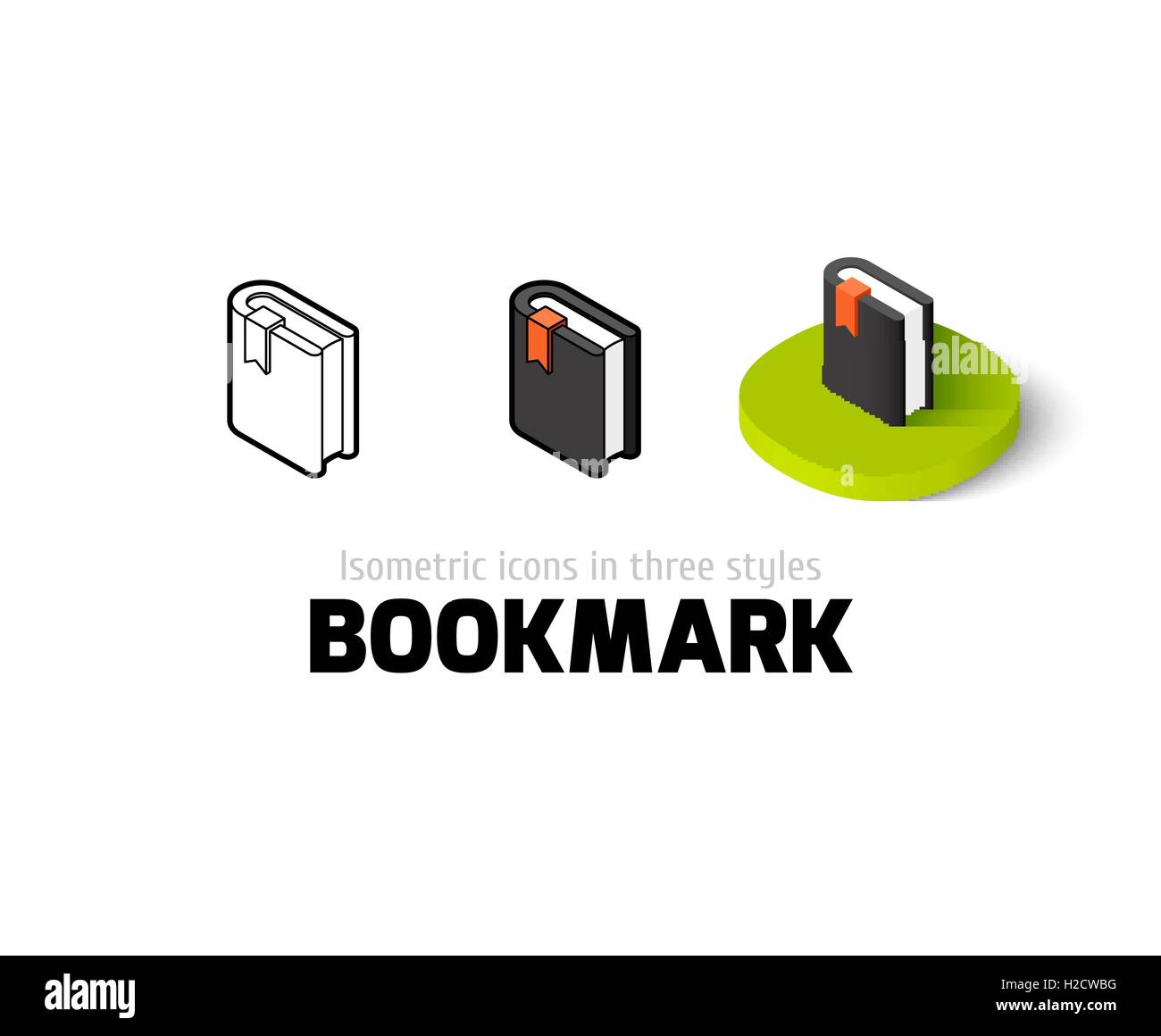 Bookmark icon in different style Stock Vector Image & Art - Alamy