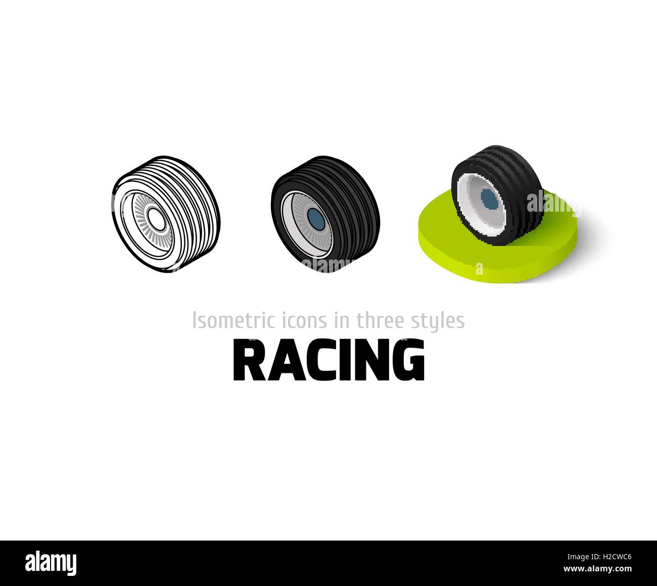 Racing icon in different style Stock Vector Image & Art - Alamy